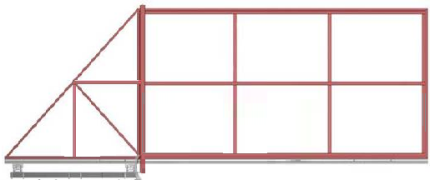 картинка Каркас ворот откатных Айрон Слайд / ППК (h=2м l=4м)